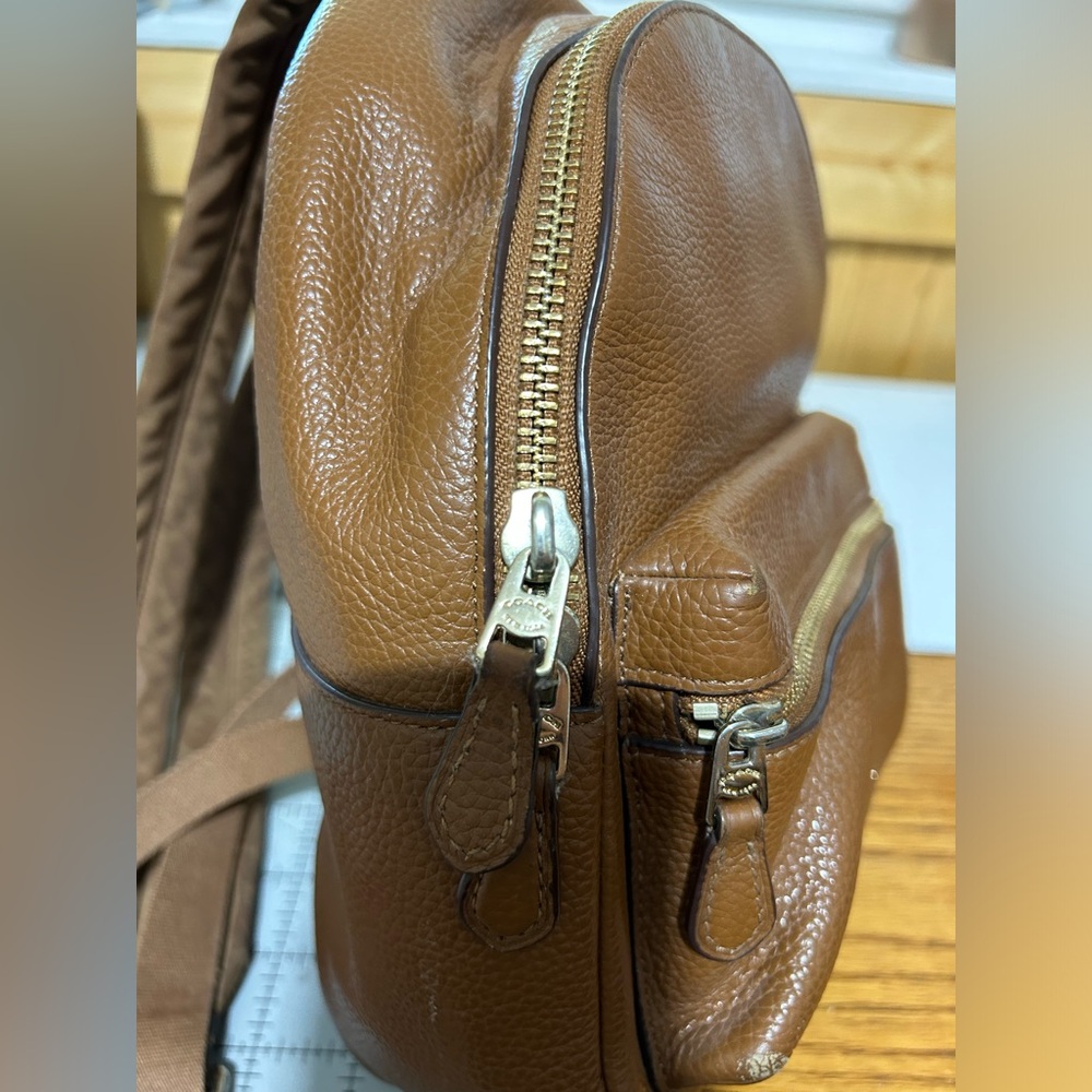 Leather Coach Small Backpack - image 4